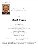 Necrologio Hans Schweizer, Wigoltingen