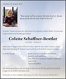 Necrologio Colette Schaffner-Beutler