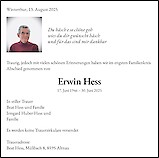 Necrologio Erwin Hess, Winterthur