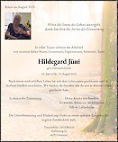 Necrologio Hildegard Jüni, Kriens