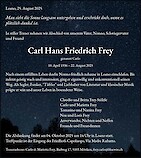 Necrologio Carl Hans Friedrich Frey, Loano, Italien