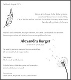 Necrologio Alexandra Burger, Fislisbach