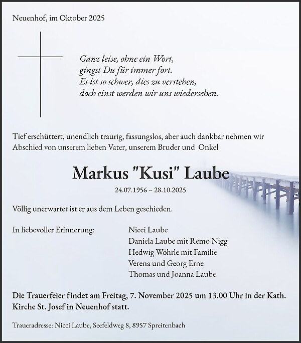 Obituary of Markus "Kusi" Laube