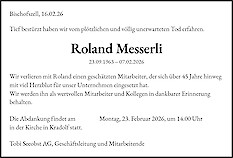 Necrologio Roland Messerli