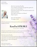 Avis de décès Rosalba STÄUBLE, Meyrin