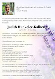 Necrologio Judith Hunkeler-Kalberer, Wangen